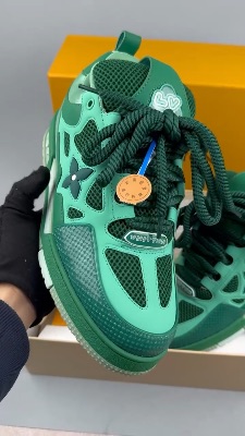 Louis Vuitton Skate Sneakers in a green and light green colorway — 5