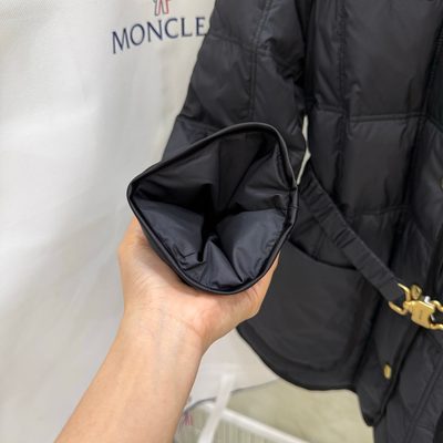 Moncler Cygnes Belted Short Down Jacket — 7