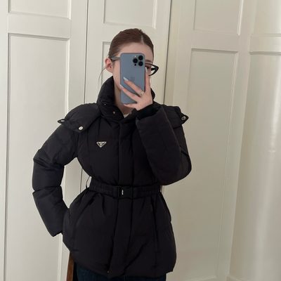 Prada Re-Nylon hooded down jacket — 3