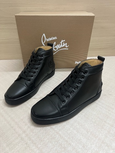 Christian Louboutin Louis Flat Calf Black high-top sneakers — 3
