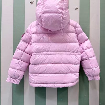 Moncler Enfant Maire Hooded Down Jacket in pin — 4