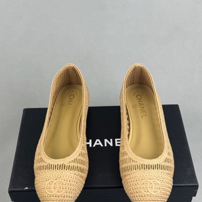 Chanel crochet raffia ballerina flats — 3