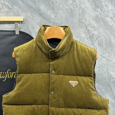 Prada Cotton Corduroy Down Vest — 6
