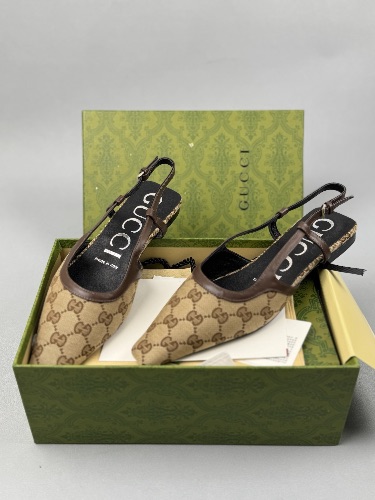 Gucci GG Supreme slingback ballet flats