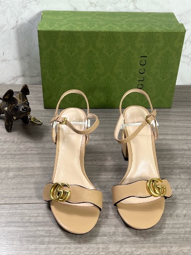 Gucci Marmont leather block-heel sandals — 3