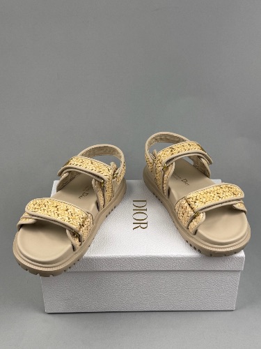 Dioract sandals in beige woven raffia — 4