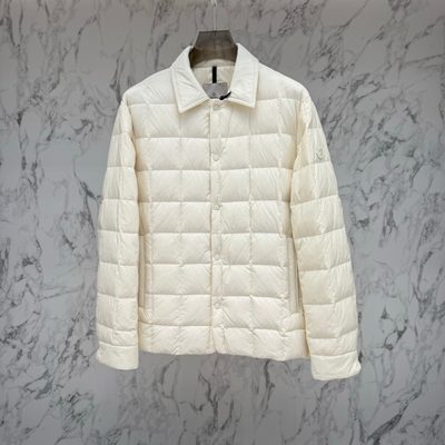 Moncler Castellana Down Quilted Press-Stud Shirt Jacket — 7