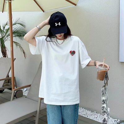Moncler Heart Logo-Patch cotton T-shirt — 10