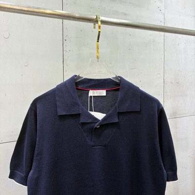 Brunello Cucinelli men's knitted polo shirt — 3