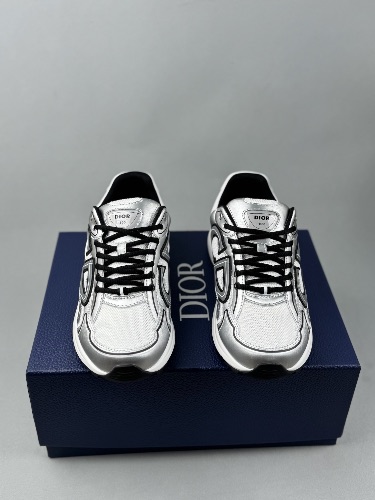 Dior B30 sneakers in white and silver-tone — 3
