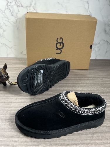 UGG Tasman II black suede slippers