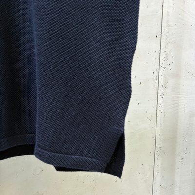 Zegna Men's Navy Blue Striped Knit T-Shirt and Shorts — 8
