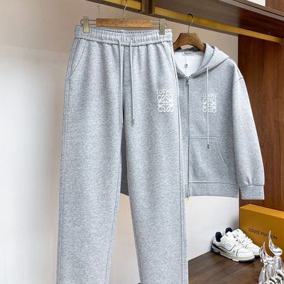 LOEWE zip-up hoodie and matching sweatpants set — 16