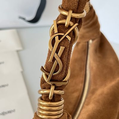 Saint Laurent Amalia Suede Hobo Bag — 5