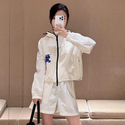 Burberry Cropped Nylon Hooded Jacket — 5
