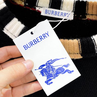 Burberry Checked Jacquard-Trimmed Wool Sweater — 5