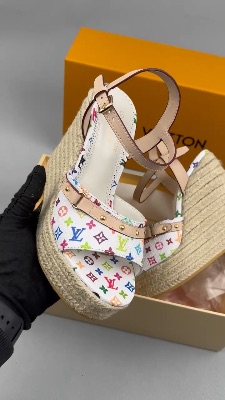 Louis Vuitton Takashi Murakami collaboration Helios wedge sandals — 5
