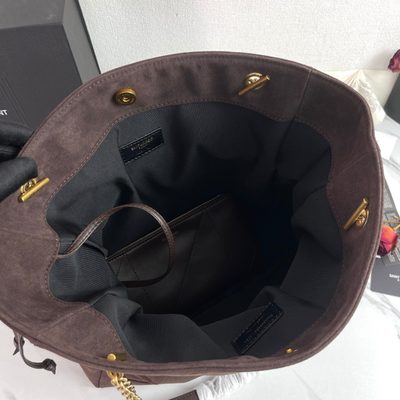 Saint Laurent Jamie Shopping quilted suede tote bag — 5