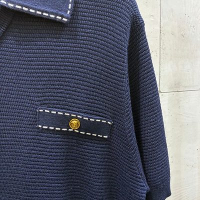 Versace men's cotton knit polo shirt — 8