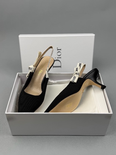 Dior J'Adior slingback pumps in black technical fabric