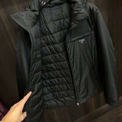 Prada Black Re-Nylon Puffer Jacket — 3