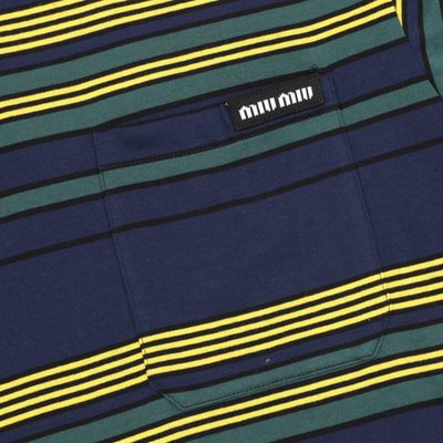 Miu Miu striped pocket t-shirt — 4