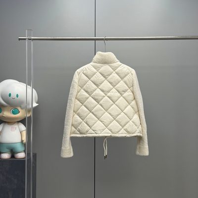 Moncler Cotton Blend Padded Zip-Up Cardigan — 9