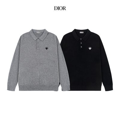 Dior long-sleeve knit polo sweater — 5