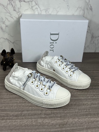 Dior Walk'N'Dior white cotton canvas sneakers — 4