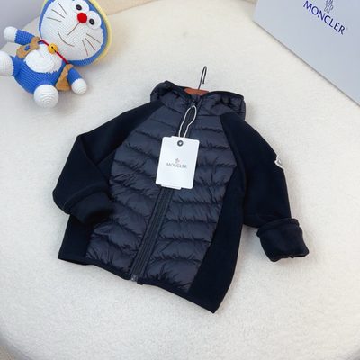 Moncler kids hooded hybrid zip-up jacket — 3