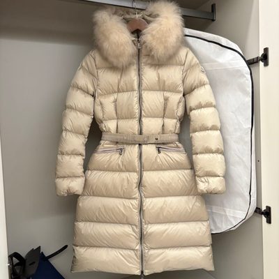 Moncler Boedic Hooded Shearling-Trimmed Long Down Jacket — 6