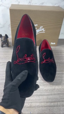 Christian Louboutin Dandelion Strass suede loafers for men — 5