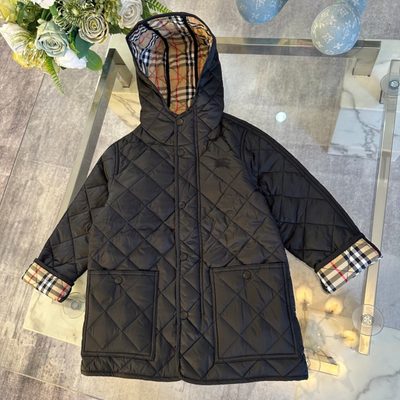 Burberry Kids Quilted Hooded Parka — 4