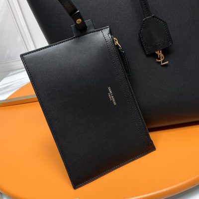 Saint Laurent Shopping E/W Leather Tote Bag — 7