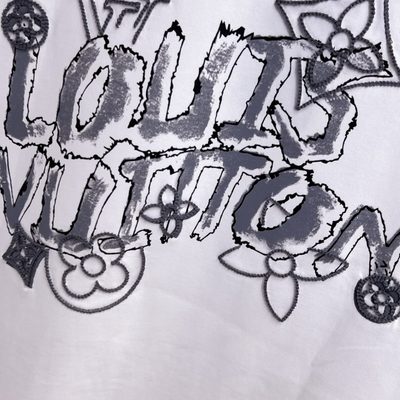 Louis Vuitton embroidered graffiti logo t-shirt — 12
