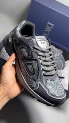 Dior B30 sneakers in a charcoal and light grey colorwa — 5