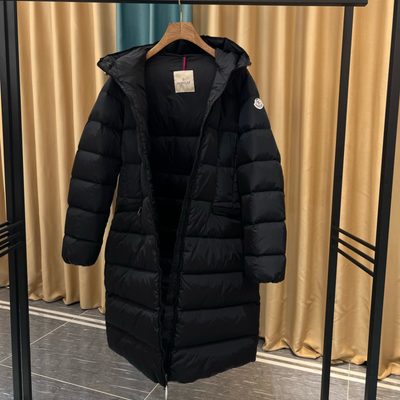 Moncler Cavettaz Hooded Long Down Jacket — 9