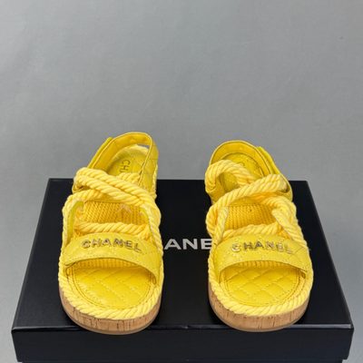 Chanel Cord Lambskin Dad Sandals — 3