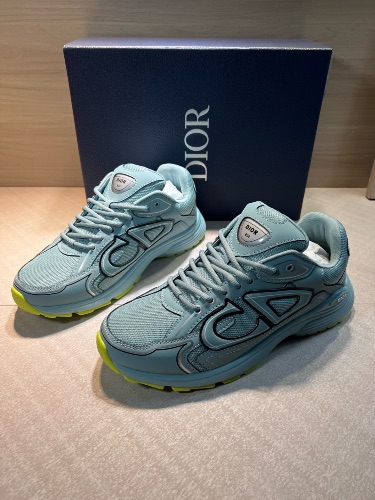 Dior B30 sneakers in blue mesh and technical fabric — 3