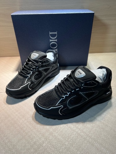 Dior B30 sneakers in black technical mesh — 3