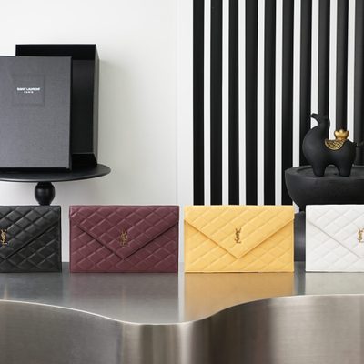Saint Laurent Paris envelope pouch — 13