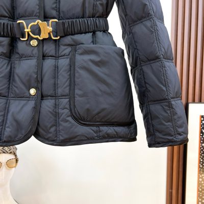 Moncler Cygnes Belted Short Down Jacket — 5