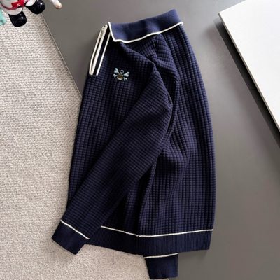 Dior knitted zip-up polo sweater — 7