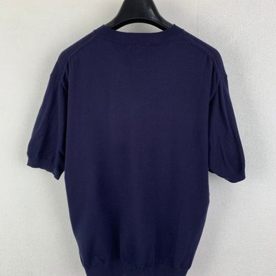 Prada navy blue silk crew-neck — 3