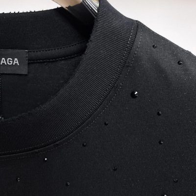 Balenciaga rhinestone-embellished white crewneck T-shirt — 5