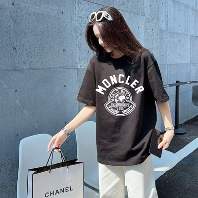 Moncler black short-sleeved cotton t-shirt — 10