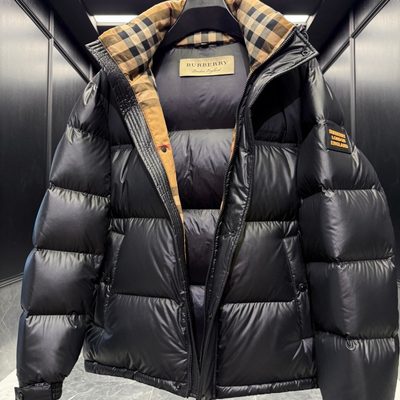 Burberry shiny shell hooded puffer jackets — 7