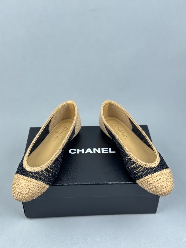 Chanel woven raffia ballerina flats — 4