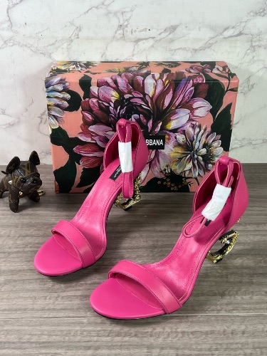 Dolce&Gabbana leather sandals featuring a sculpted baroque DG logo hee — 3