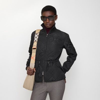 Burberry Micro Check-stitch Nylon Wakerley Jacket — 8